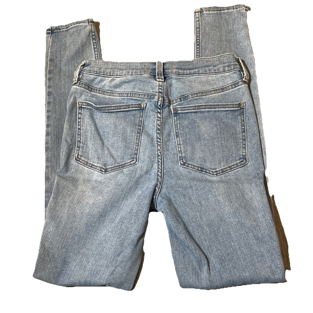 Free People Skinny Jeans Women Sz‎ 27 Light Blue Wash Stretch Boho Festival EUC - Picture 4 of 9